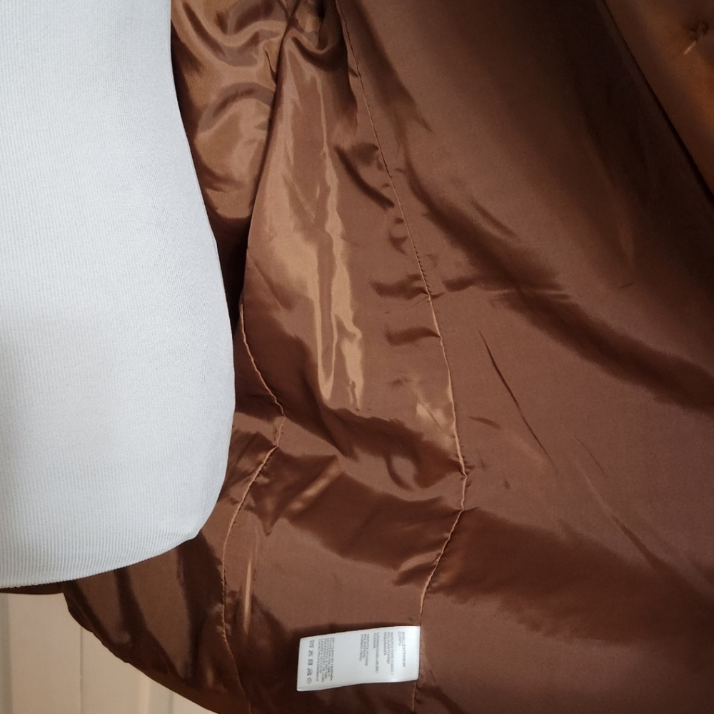 🆕️⬇️🎉HOST PICK🎉 Rebecca Minkoff Cognac Lambskin Leather Blazer - Picture 10 of 14